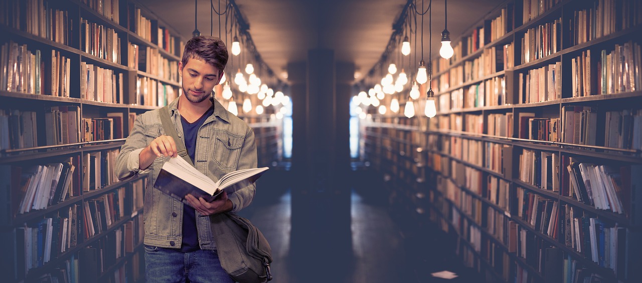 Student preparing for studies